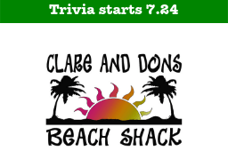 Clare and Don's Beach Shack Start Date
